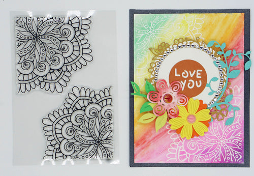 Card Decor Flower Stamps