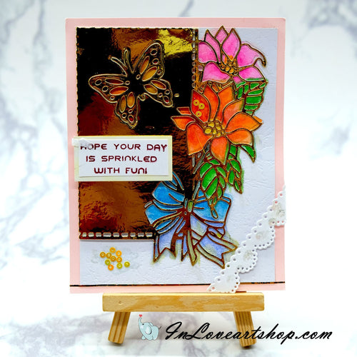 Butterfly and Flower Wishes Card