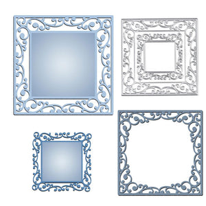 Echoing Square Lace Frame Dies