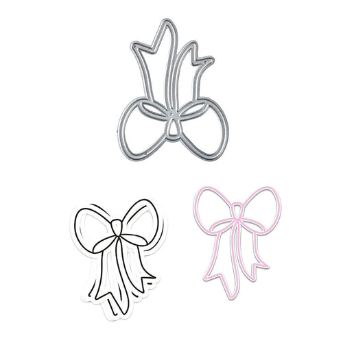 Cute Bow Outline Cutting Dies