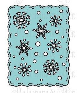Different Shapes of Snowflakes Background Dies
