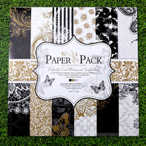 (12 Types) 12 inch Background Pattern Paper With Stickers <24 PCS>