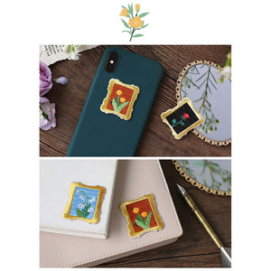 (4 types) DIY Flower Series Embroidery Stickers