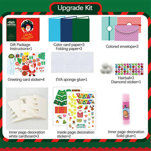 (2 Types) DIY Kits Christmas Basic Cardmaking Material Packages