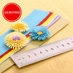 (8 Types) Flower Quilling Paper Strips Colorful Origami DIY Paper Hand Craft DIY<10 PCS/1Bag>