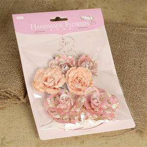 (3 Types) DIY Decorative Paper Flowers For Gift Wrapping Cards And Scrapbooking<6PCS>