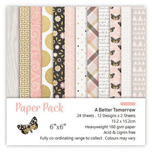 Load image into Gallery viewer, (3 Types) 6-Inch DIY Album Scrapbook Notebook Greeting Card Background Paper&lt;24 PCS&gt;
