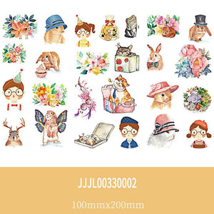 (11 Types)Cartoon and Daily Viscous  Decorative  Stickers<25pcs>