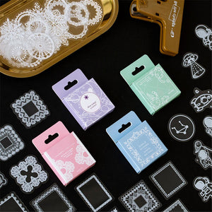 (4 Types)DIY Cute and Elegant Decorative Box-Packed Stickers <50pcs>