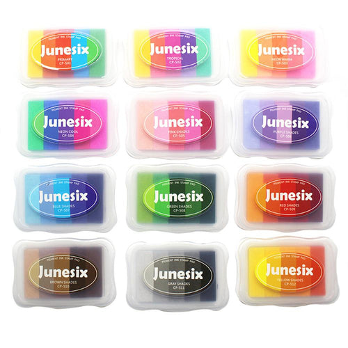 (12 Types)5 Gradient Rainbow Colors Inkpad