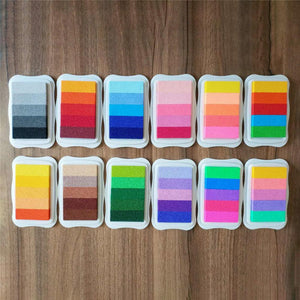 (12 Types)5 Gradient Rainbow Colors Inkpad