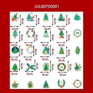 (4Types)Christmas Series Cute DIY Scrapbooking Stickers<50pcs>