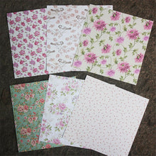 Load image into Gallery viewer, 6 Inch BRONTE CHARM Flower Theme Background Pattern Paper&lt;24 PCS&gt;