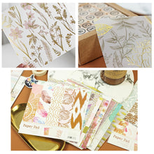 Load image into Gallery viewer, (4 Types) 6 Inch Gold Metallic Scrapbooking Translucent Papers&lt;10 PCS&gt; 2