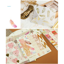 Load image into Gallery viewer, (4 Types) 6 Inch Gold Metallic Scrapbooking Translucent Papers&lt;10 PCS&gt; 2