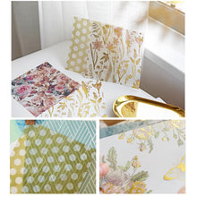 Load image into Gallery viewer, (4 Types) 6 Inch Gold Metallic Scrapbooking Translucent Papers&lt;10 PCS&gt; 1