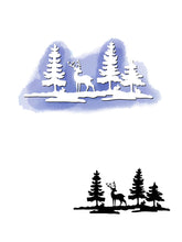 Load image into Gallery viewer, Christmas Elk and Pine Stamps