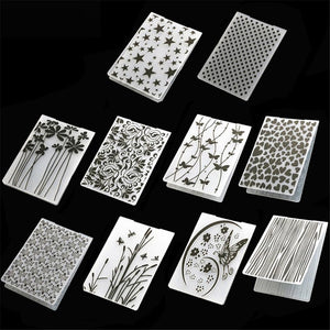 (10types) Plastic embossing folders for scrapbooking photo album making DIY paper card 2
