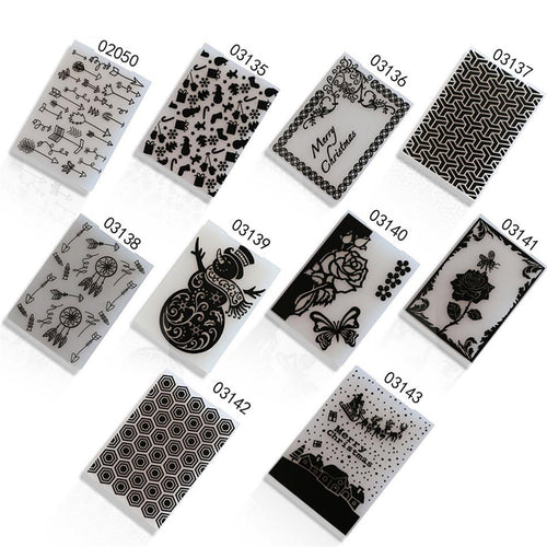 (10types) Plastic embossing folders for scrapbooking photo album making DIY paper card 1