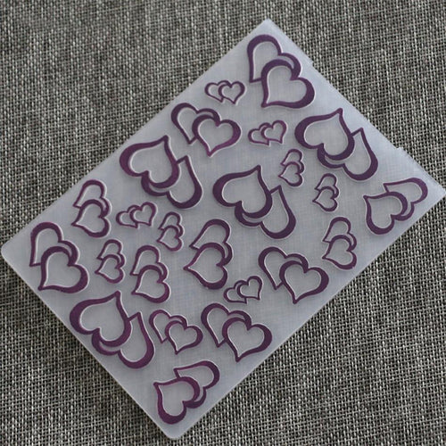 1PCS Plastic Heart Shaped  Embossing Folder