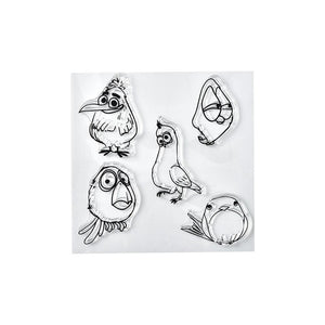 Cartoon Funny Birds Stamps
