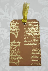 Script With Flowers Background Stamps